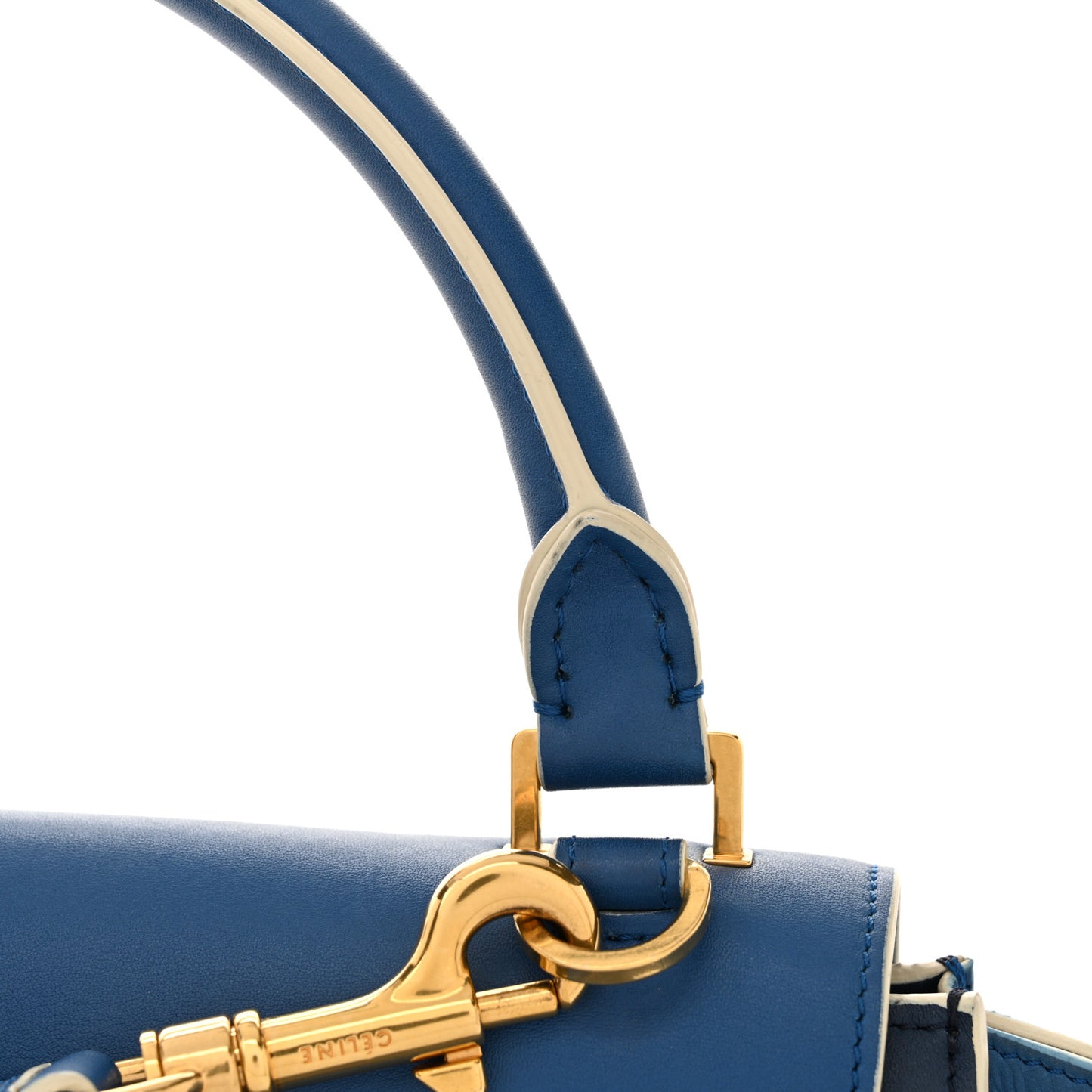 Smooth Calfskin Suede Small Trapeze Turquoise