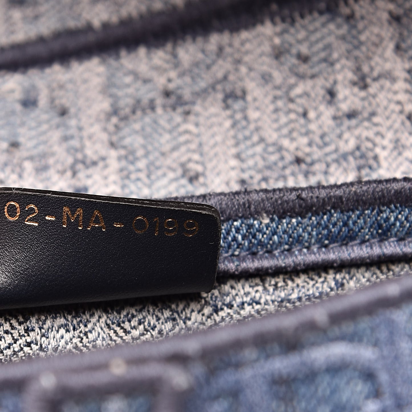 Oblique Denim Saddle Bag Blue