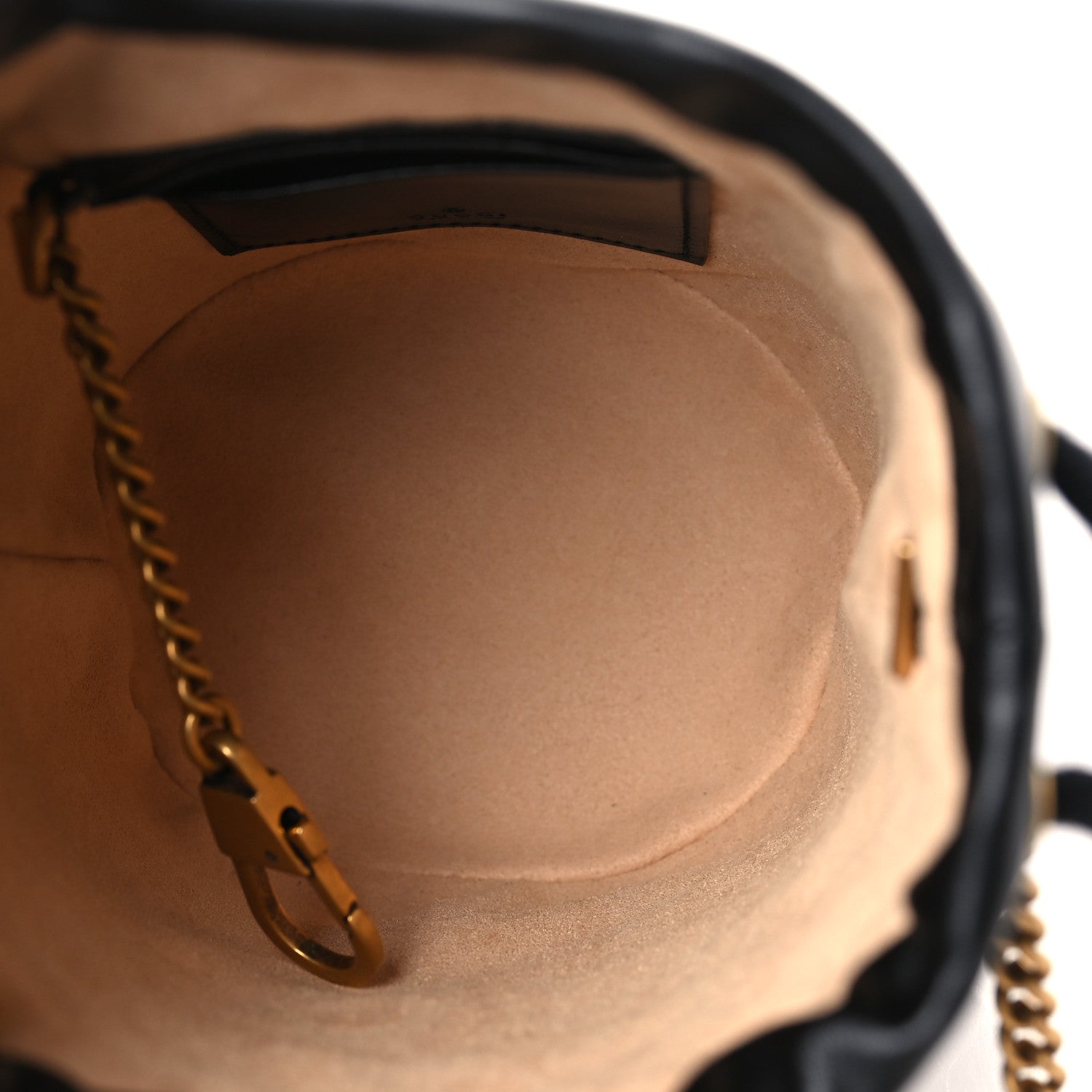 Gucci Calfskin Matelasse Mini GG Marmont 2.0 Bucket Bag Black 5 of 8