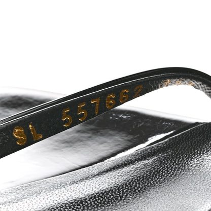 Saint Laurent Patent Calfskin Opyum 110 Sandals 35.5 Black 9 of 10