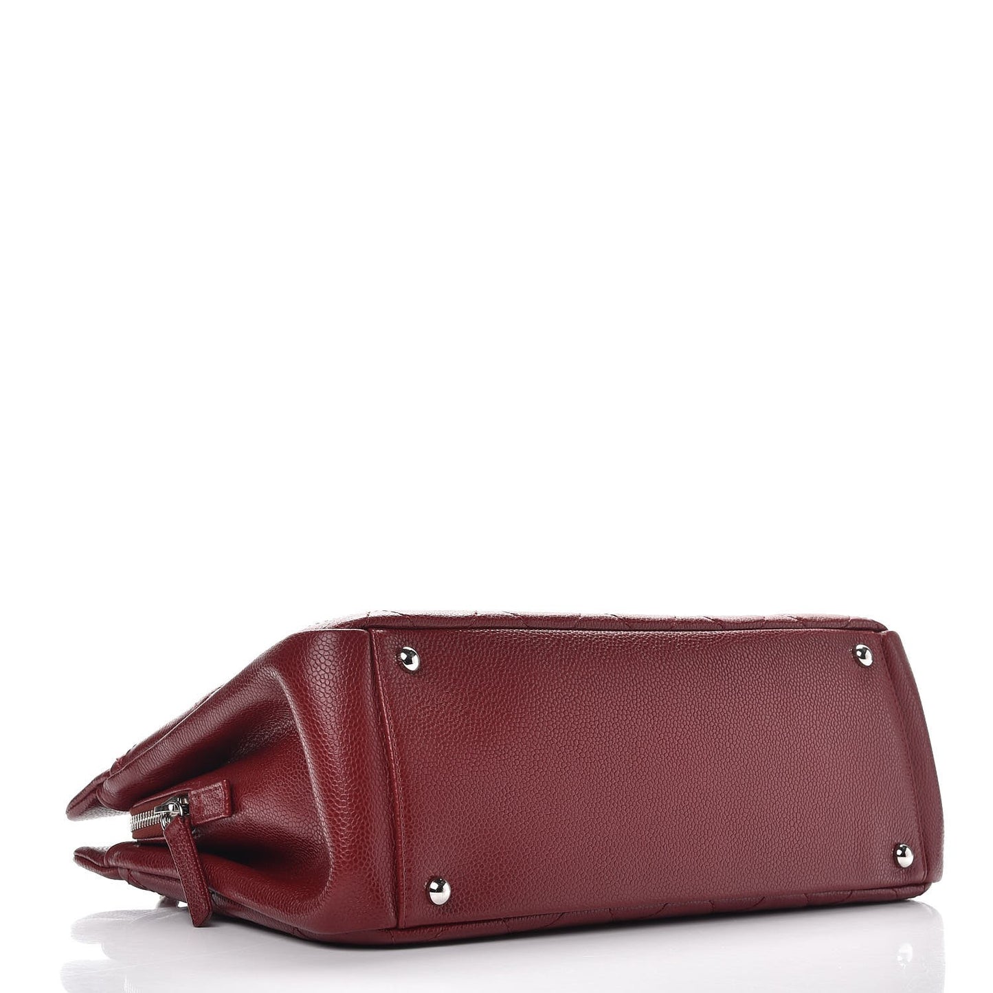 Soft Caviar Timeless Medium Shopping Tote Dark Red
