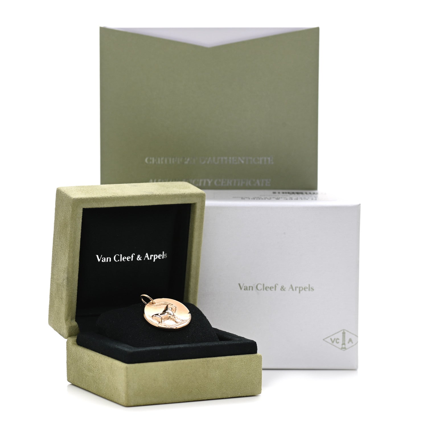 Van Cleef & Arpels 18K Yellow Gold Zodiac Capricorn Pendant 5 of 5