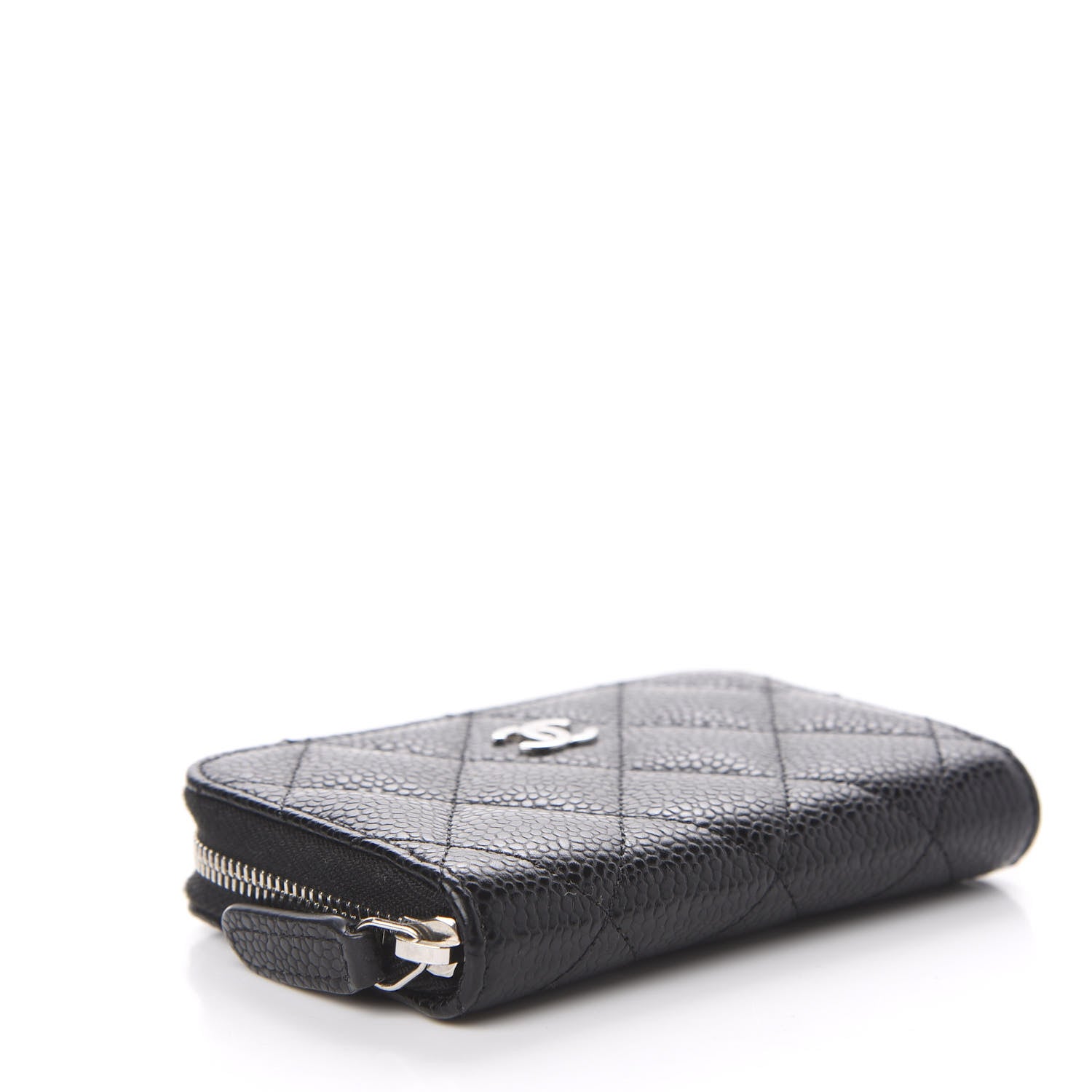 Chanel Caviar Quilted Zip Coin Purse Black 4 of 8