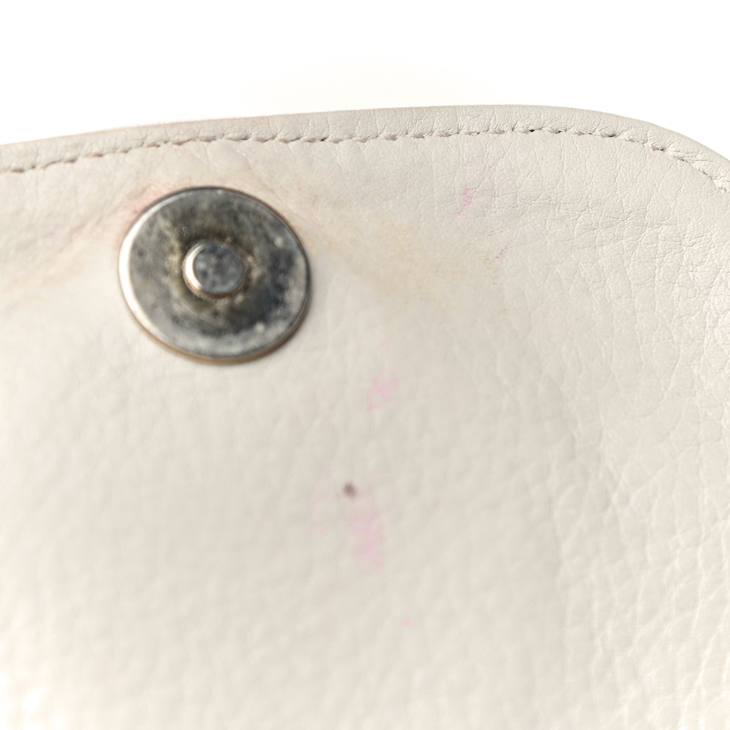Pebbled Calfskin Small 1973 Chain Shoulder Bag Off White
