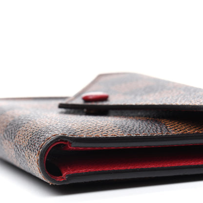 Louis Vuitton Damier Ebene Victorine Wallet Red 10 of 12