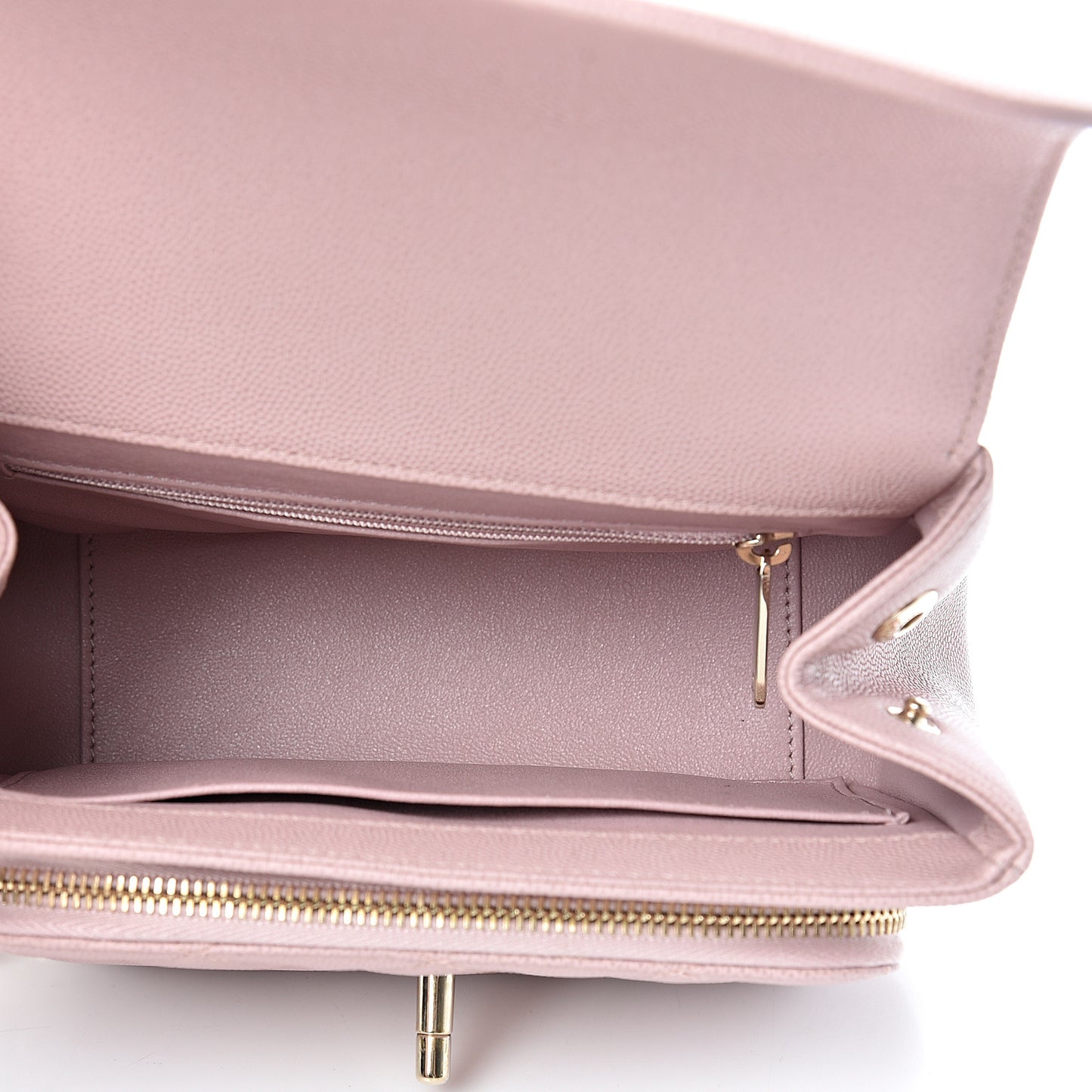 Caviar Quilted Small Business Affinity Flap Light Pink