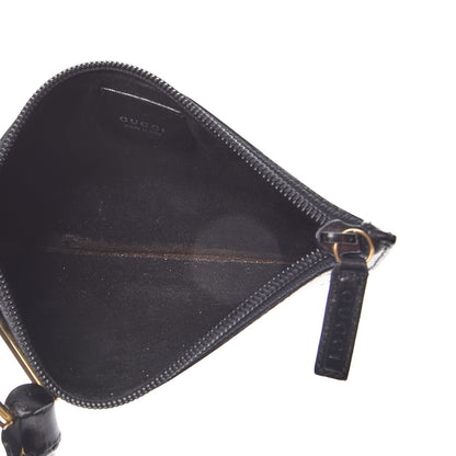 Gucci Leather Bamboo Handle Shoulder Bag Black 9 of 10