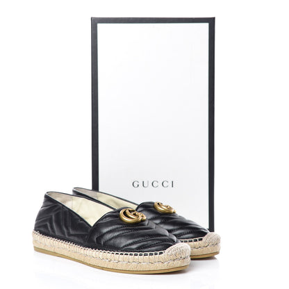 Gucci Nappa Matelasse GG Marmont Espadrilles 39.5 Black 10 of 10