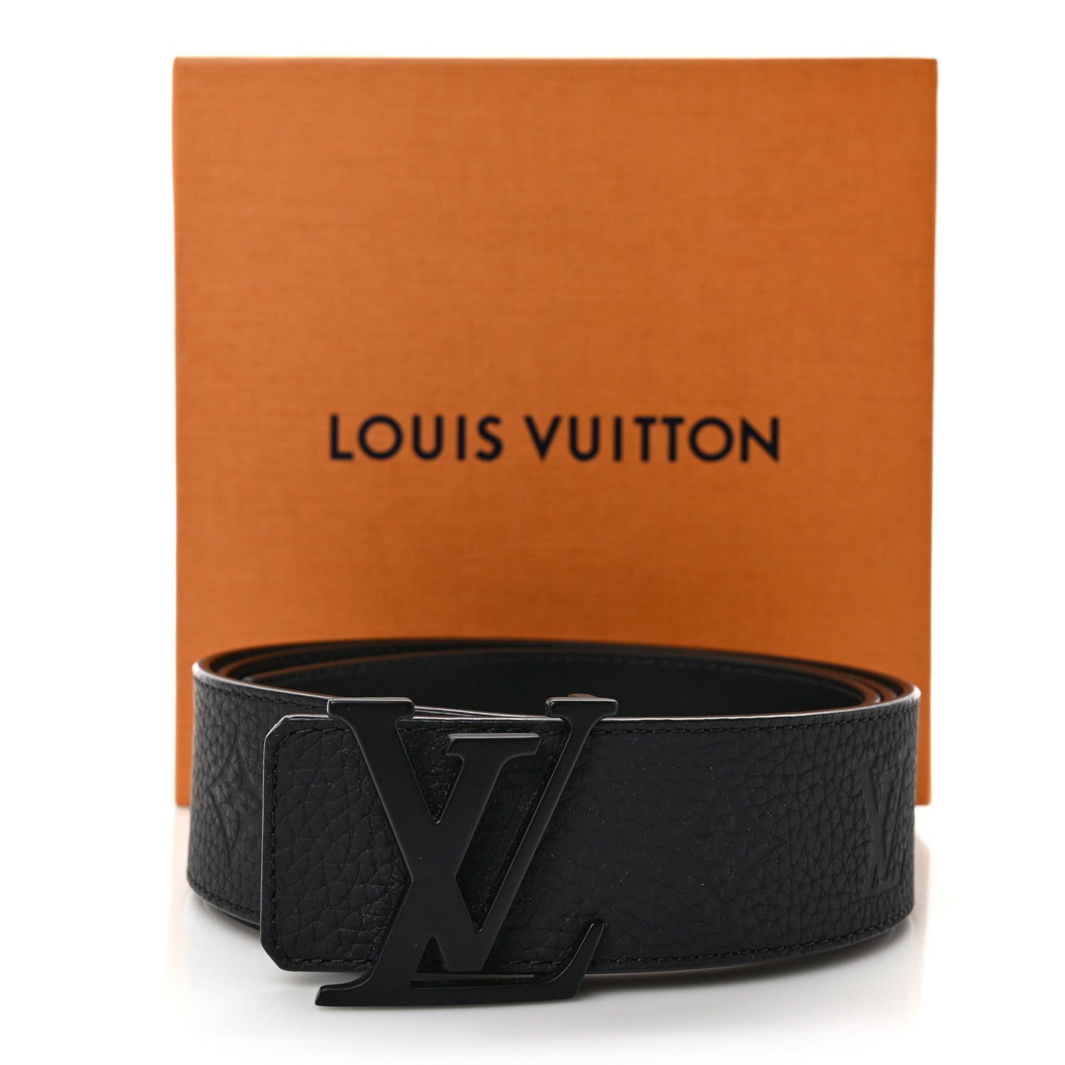 Louis Vuitton Taurillon Calfskin 40mm LV Initiales Reversible Belt 95 38 Black 5 of 5