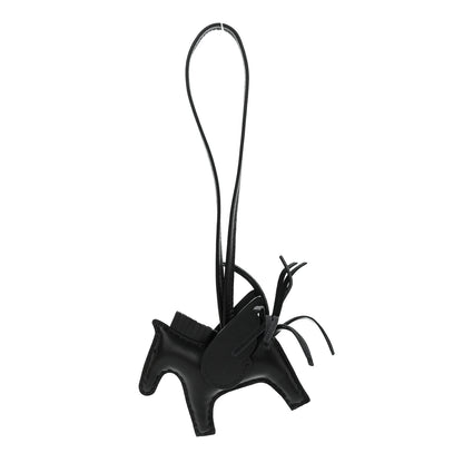 Hermes Milo Lambskin Grigri Rodeo Pegase Horse Bag Charm PM So Black 1 of 5