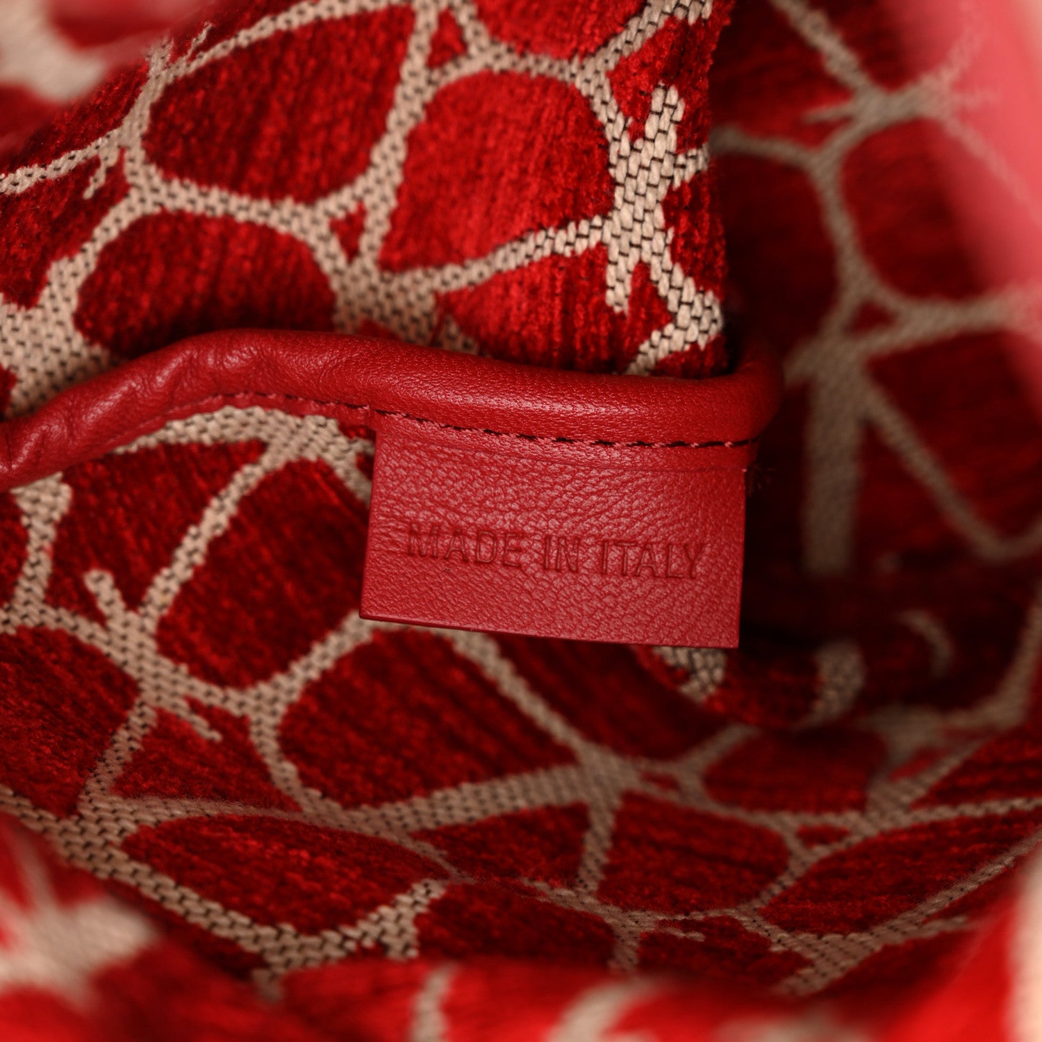 Valentino Garavani Toile Iconographe Nappa Le Cinquième Bucket Bag Naturale Rosso Valentino 6 of 10