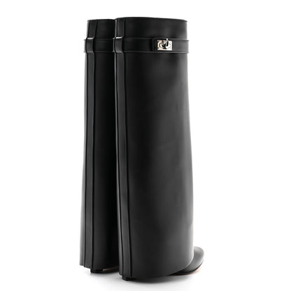 Givenchy Calfskin Shark Lock Pant Boots 38.5 Black 4 of 10
