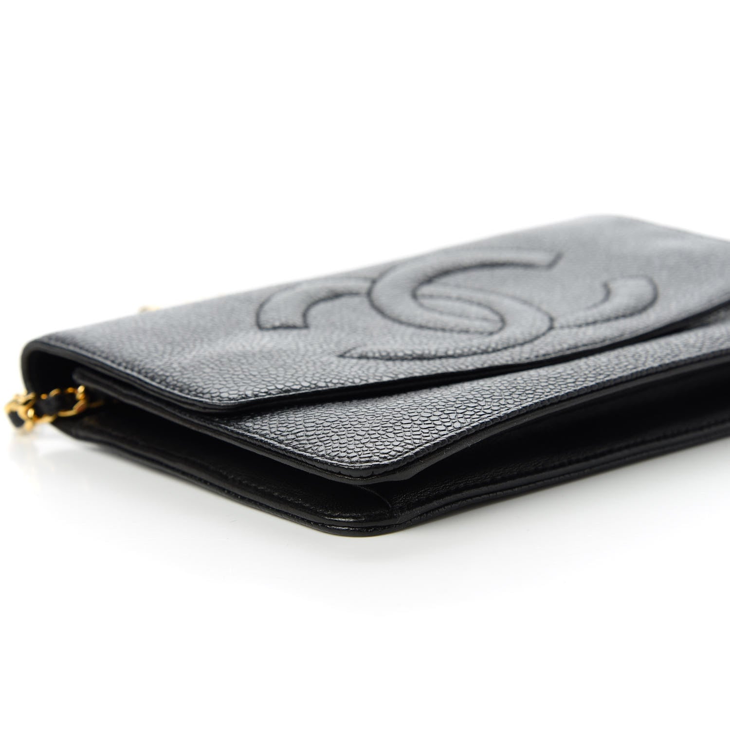 Chanel Caviar Timeless CC Wallet On Chain WOC Black 6 of 11