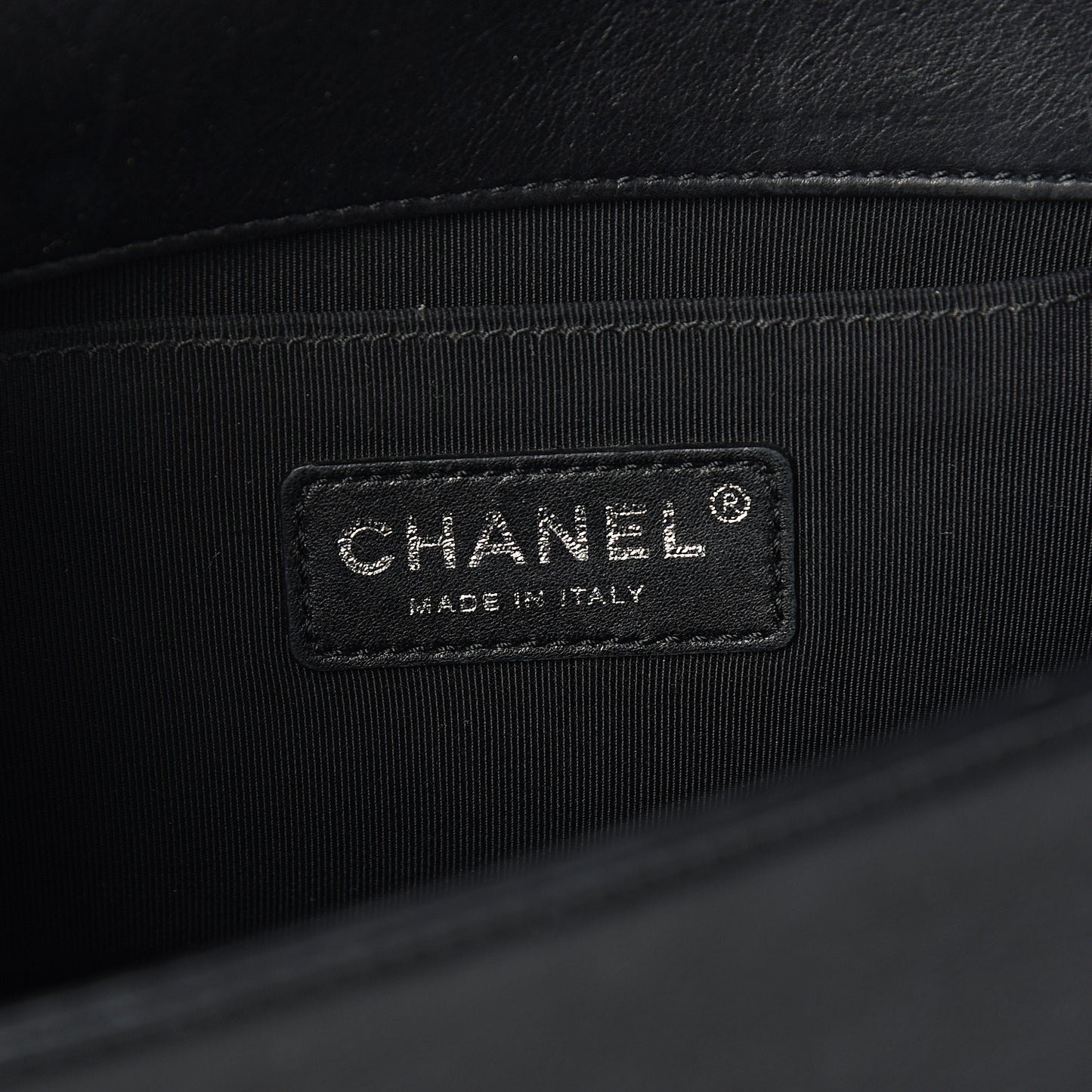 Calfskin Quilted Medium Boy Flap Black