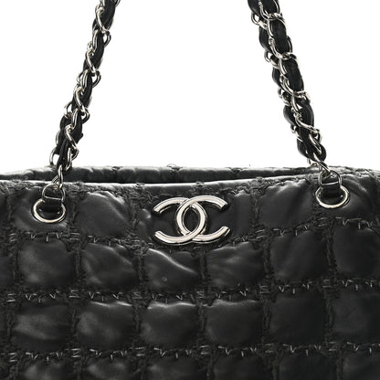 Chanel Lambskin Tweed Double Stitch Tote Black 8 of 10