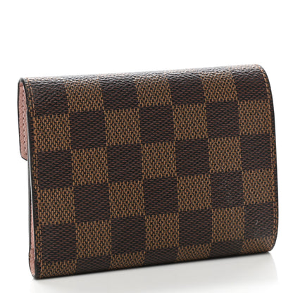 Louis Vuitton Damier Ebene Victorine Wallet Rose Ballerine 3 of 8