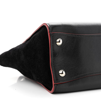 Prada Saffiano Bicolor Tote Black Fuoco 10 of 12