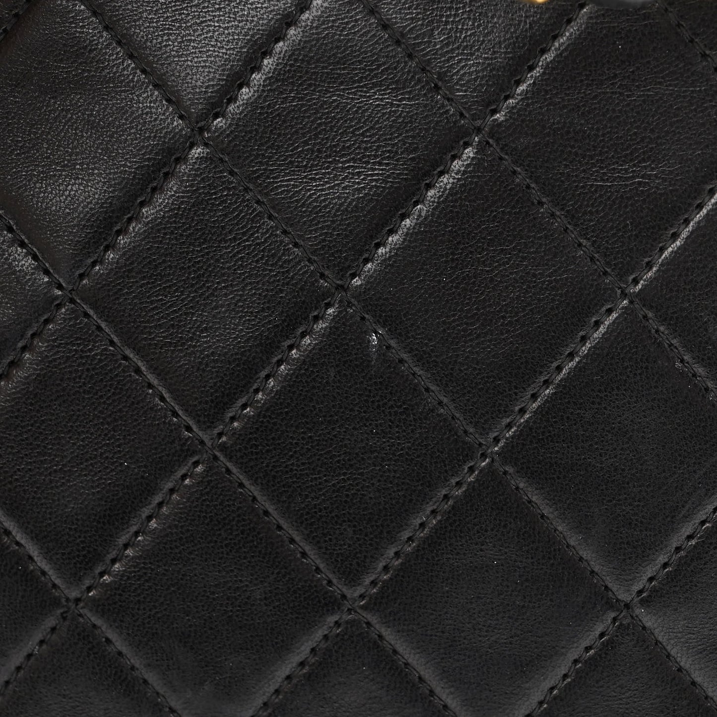 Lambskin Quilted Small Single Flap Black
