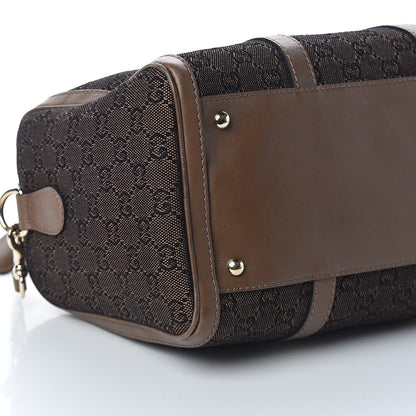Gucci Monogram Medium Vintage Web Joy Boston Brown 7 of 8