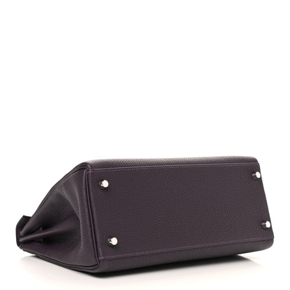 Hermes Togo Matte Alligator Kelly Retourne Touch 28 Raisin Prunoir 3 of 9