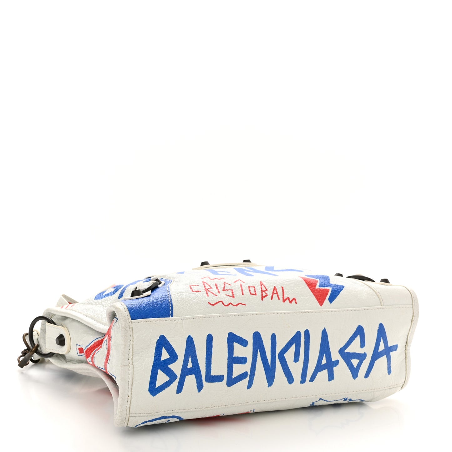 Agneau Graffiti All Over Classic Hardware S City White Bleu Rouge