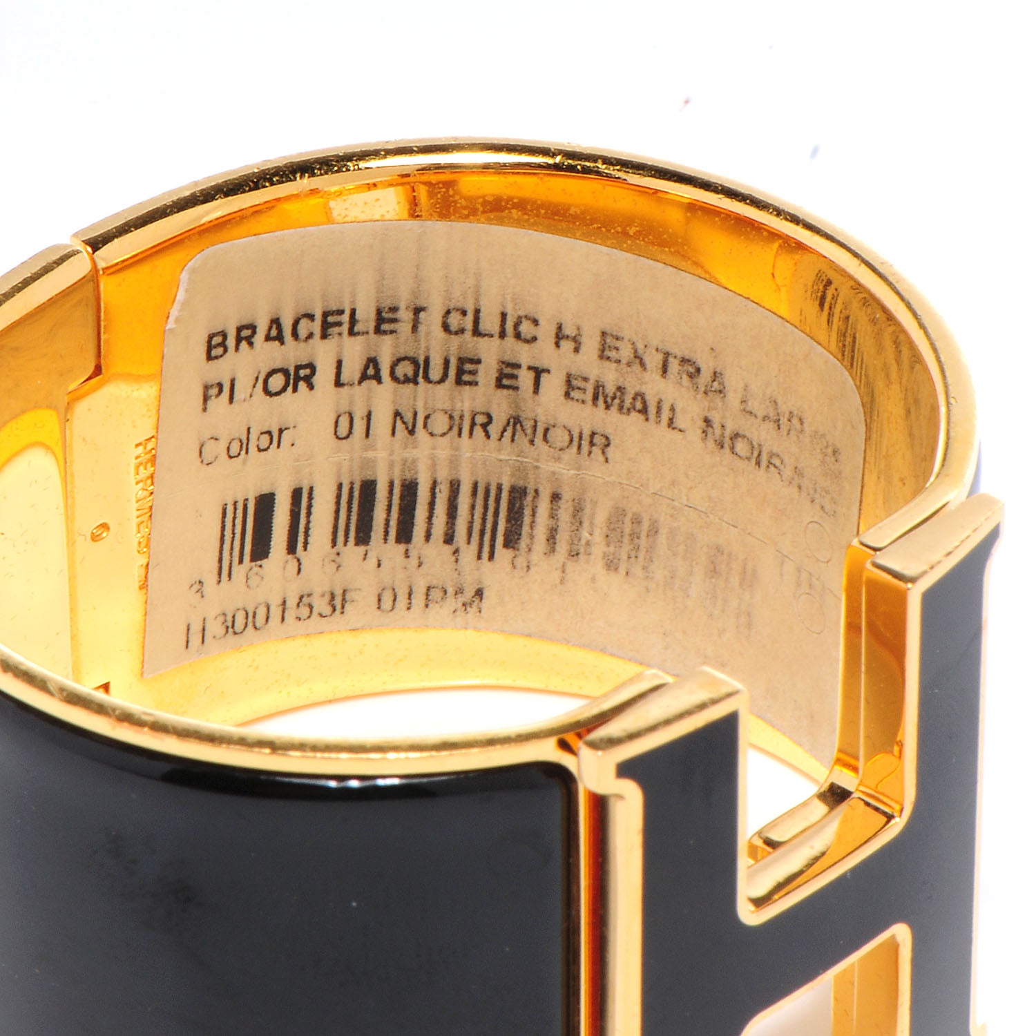 Hermes Enamel Extra Wide Clic Clac H Bracelet PM Black 3 of 5