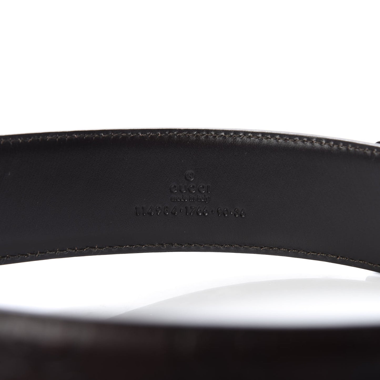 Guccissima Interlocking G Belt 90 36 Dark Brown