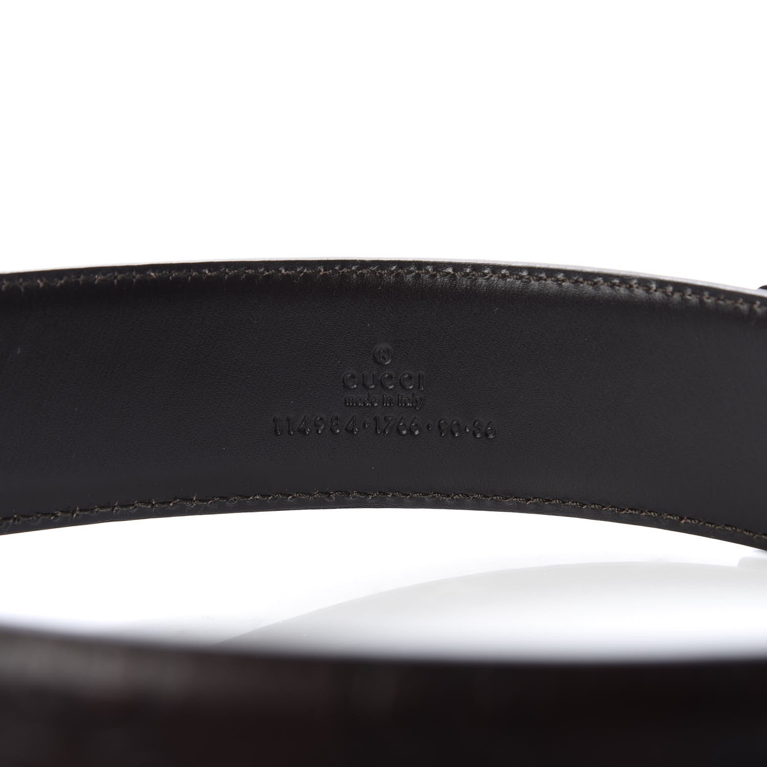 Gucci Guccissima Interlocking G Belt 90 36 Dark Brown 3 of 4