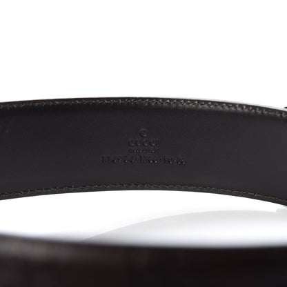 Gucci Guccissima Interlocking G Belt 90 36 Dark Brown 3 of 4