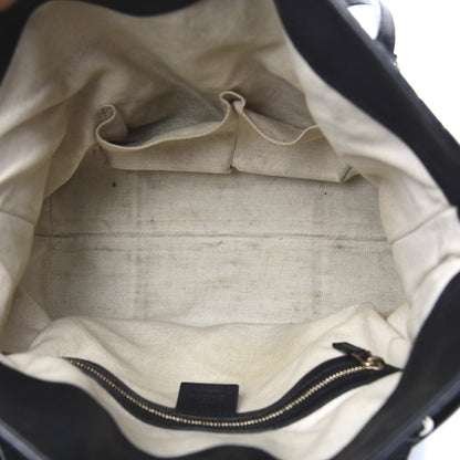 Gucci Guccissima Medium Bree Foldover Tote Black 4 of 12