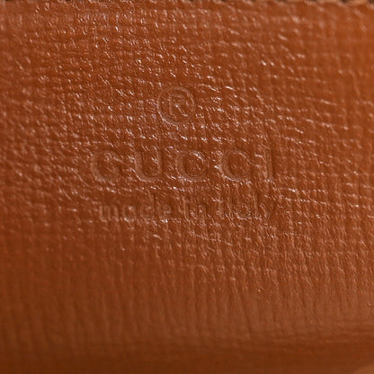 Gucci GG Supreme Monogram Azalea Calfskin Mini Horsebit 1955 Top Handle Bag Beige Ebony Brown Sugar 6 of 11
