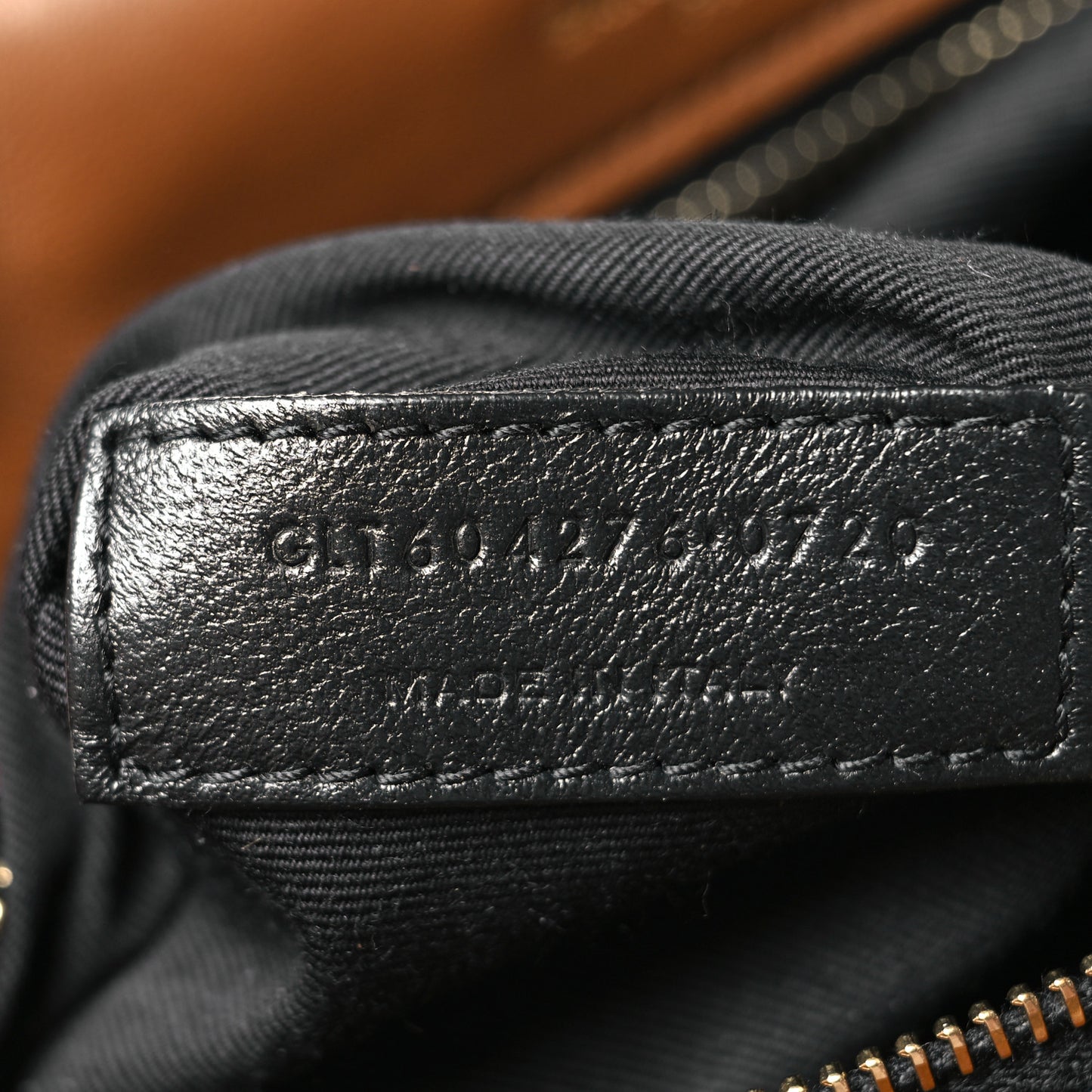 Crocodile Embossed Suede Monogram Tassel Kate 99 Tan