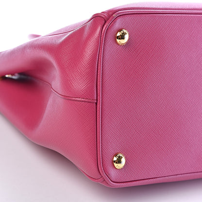 Prada Saffiano Medium Galleria Double Zip Tote Fuxia 9 of 11