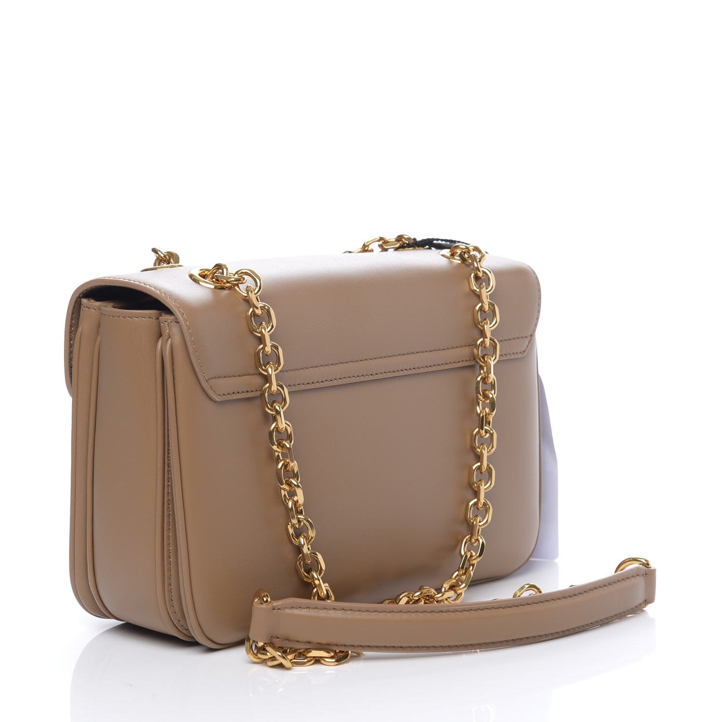 Shiny Calfskin Medium C Bag Light Camel
