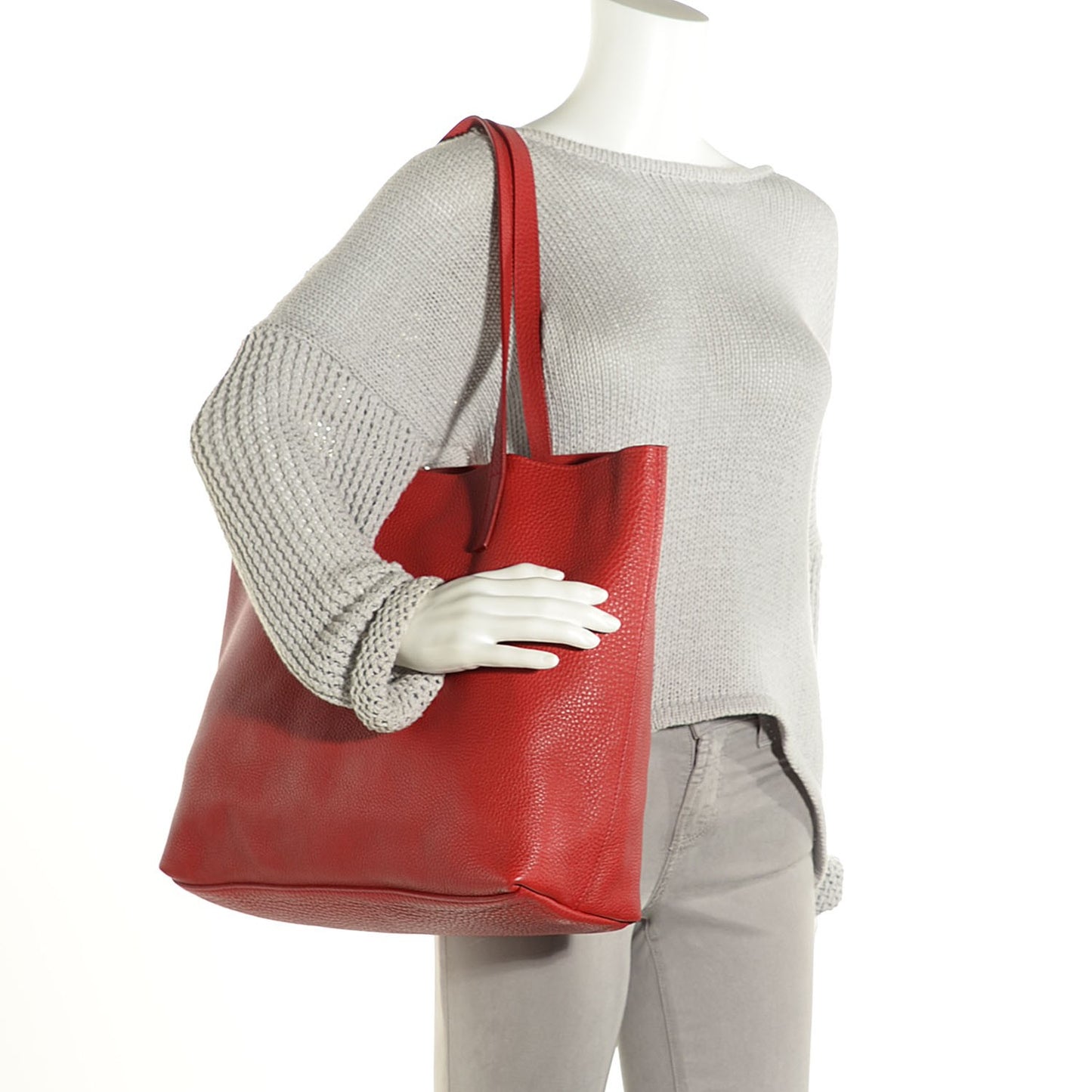Vitello Daino Tote Rosso