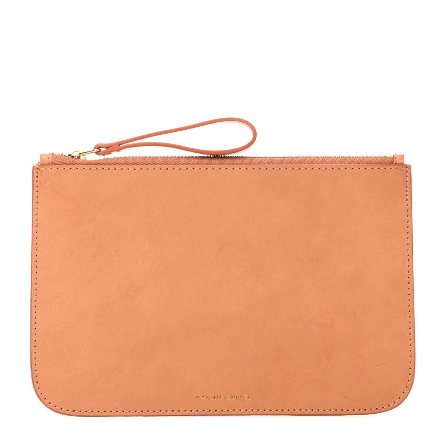 Vegetable Tanned Calfskin Bucket Bag Pouch Cammello