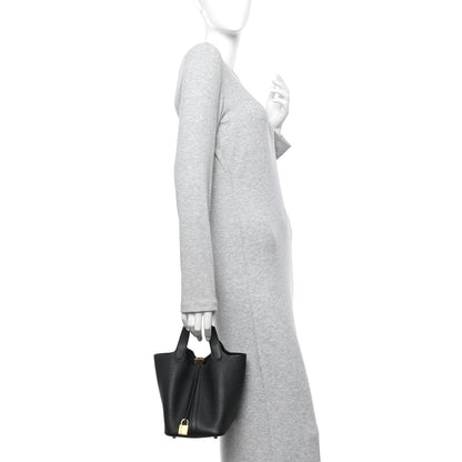 Hermes Taurillon Clemence Picotin Lock 18 PM Black 2 of 11
