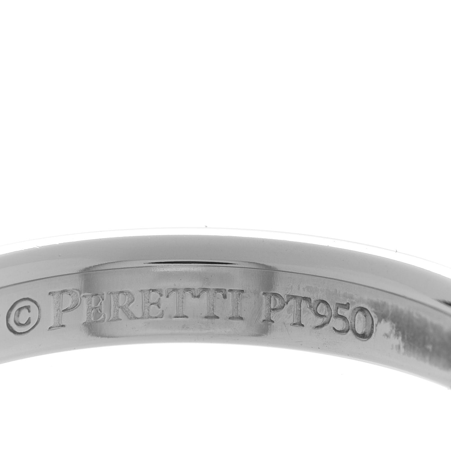 Tiffany Platinum Diamond Elsa Peretti Band Ring 49 5 4 of 4