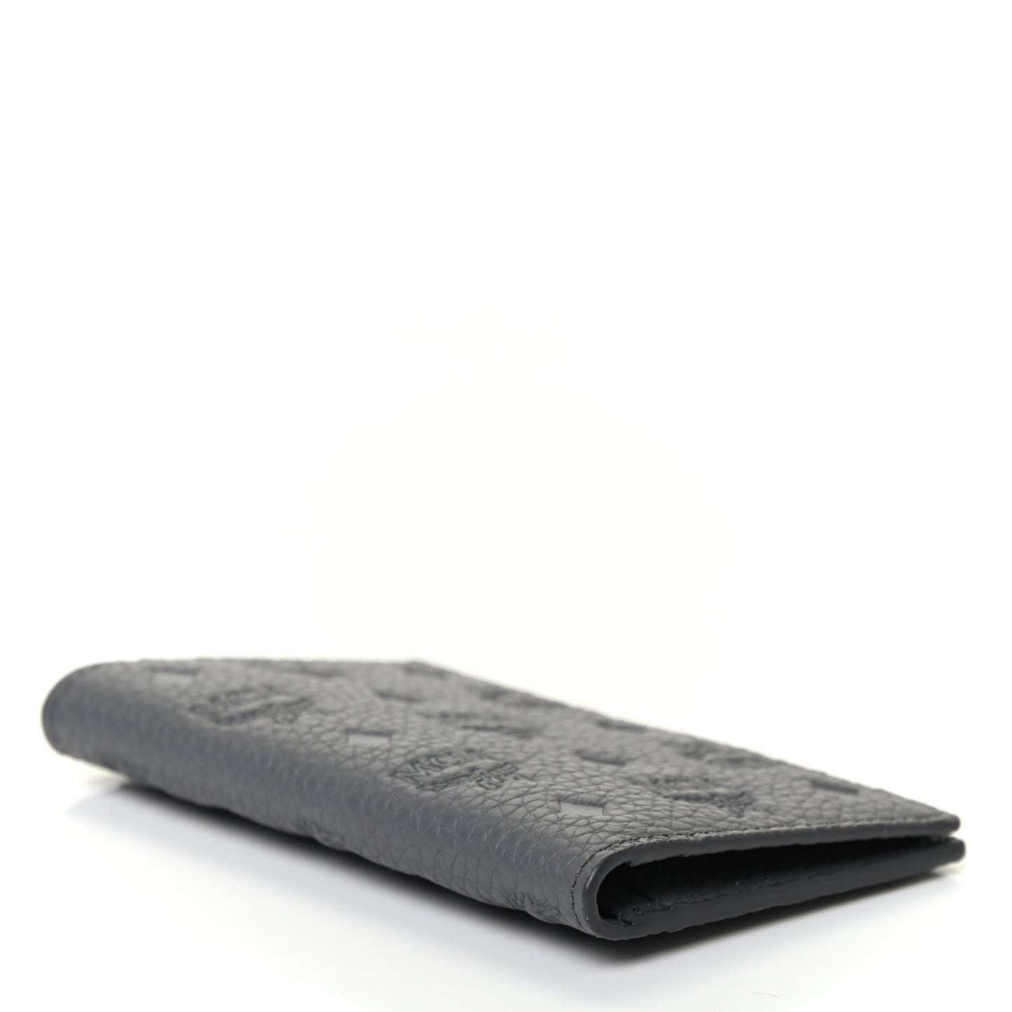 Calfskin Ottomar Monogram Mini Bi-Fold Card Wallet Charcoal