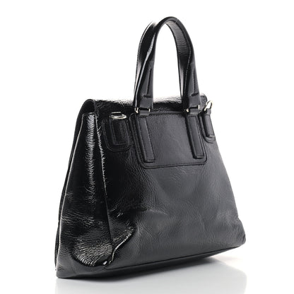 Givenchy Crinkled Patent Small Pandora Pure Flap Bag Black 2 of 10