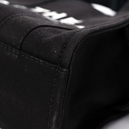 Marc Jacobs Cotton Canvas Mini The Traveler Tote Bag Black 7 of 13