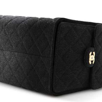 Chanel Washed Denim Quilted Medium Chanel 25 Handbag Black 11 of 11