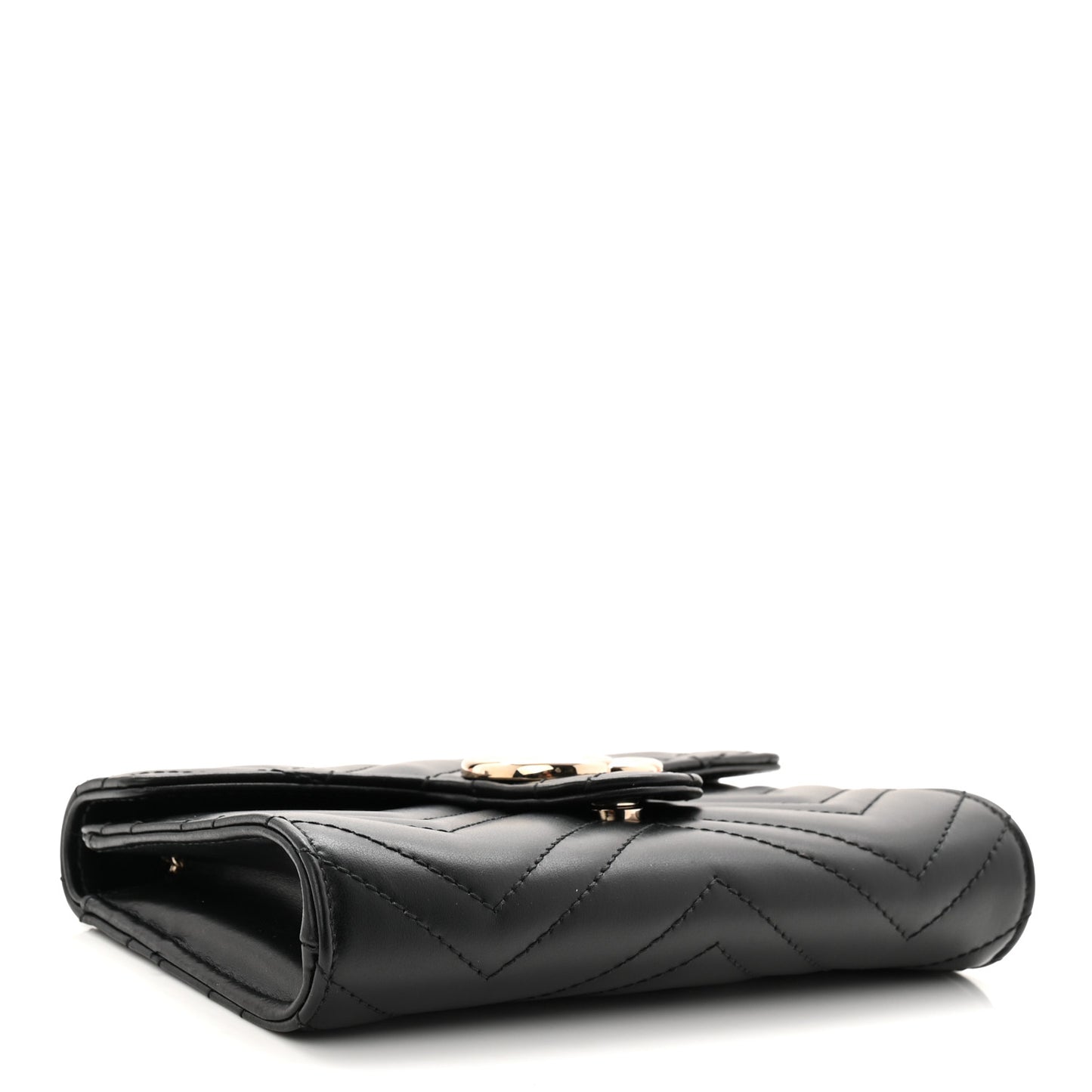 Calfskin Matelasse GG Marmont Wallet on Chain Black