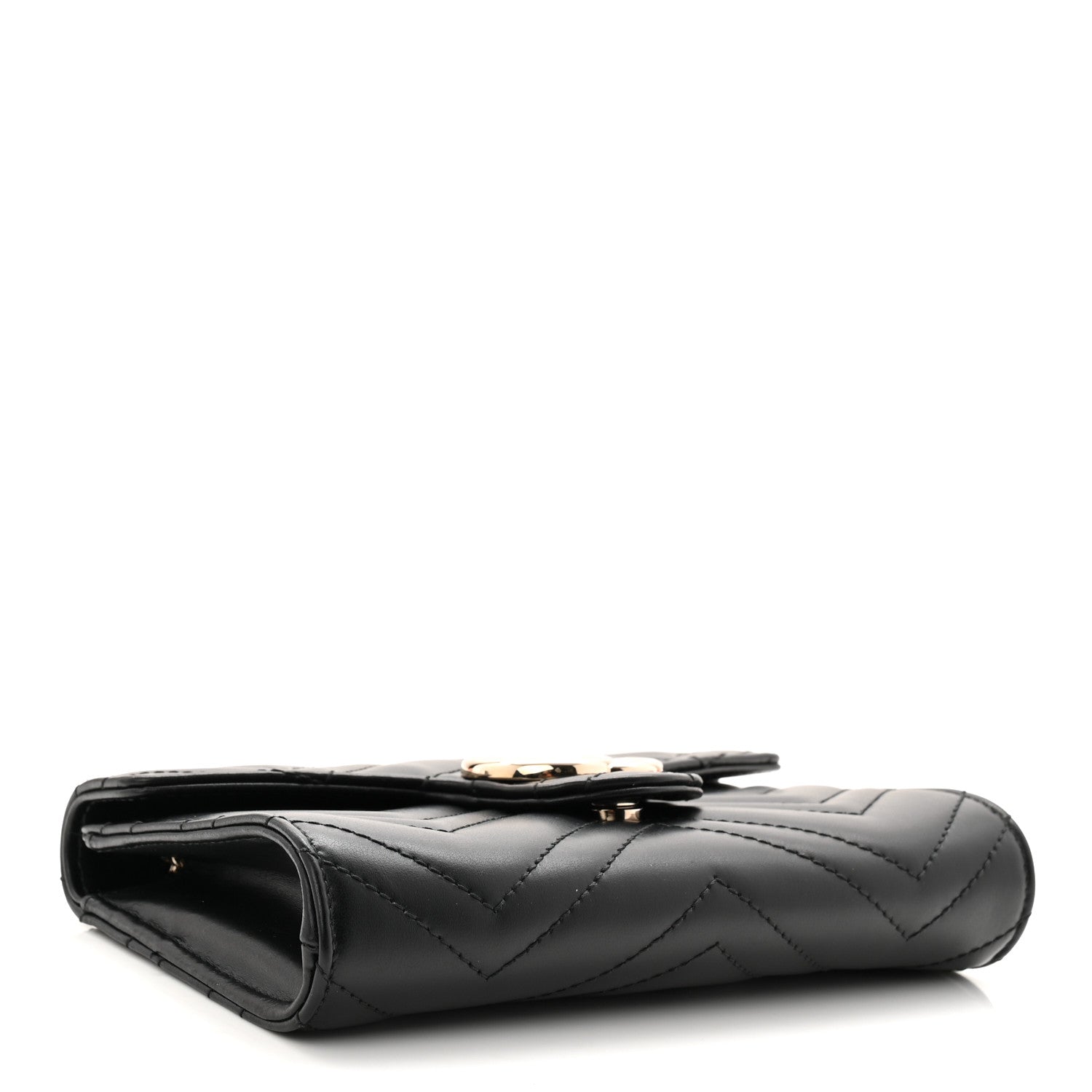 Gucci Calfskin Matelasse GG Marmont Wallet on Chain Black 6 of 19