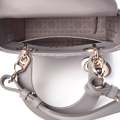 Christian Dior Lambskin Cannage Small My Lady Dior Gris 5 of 9