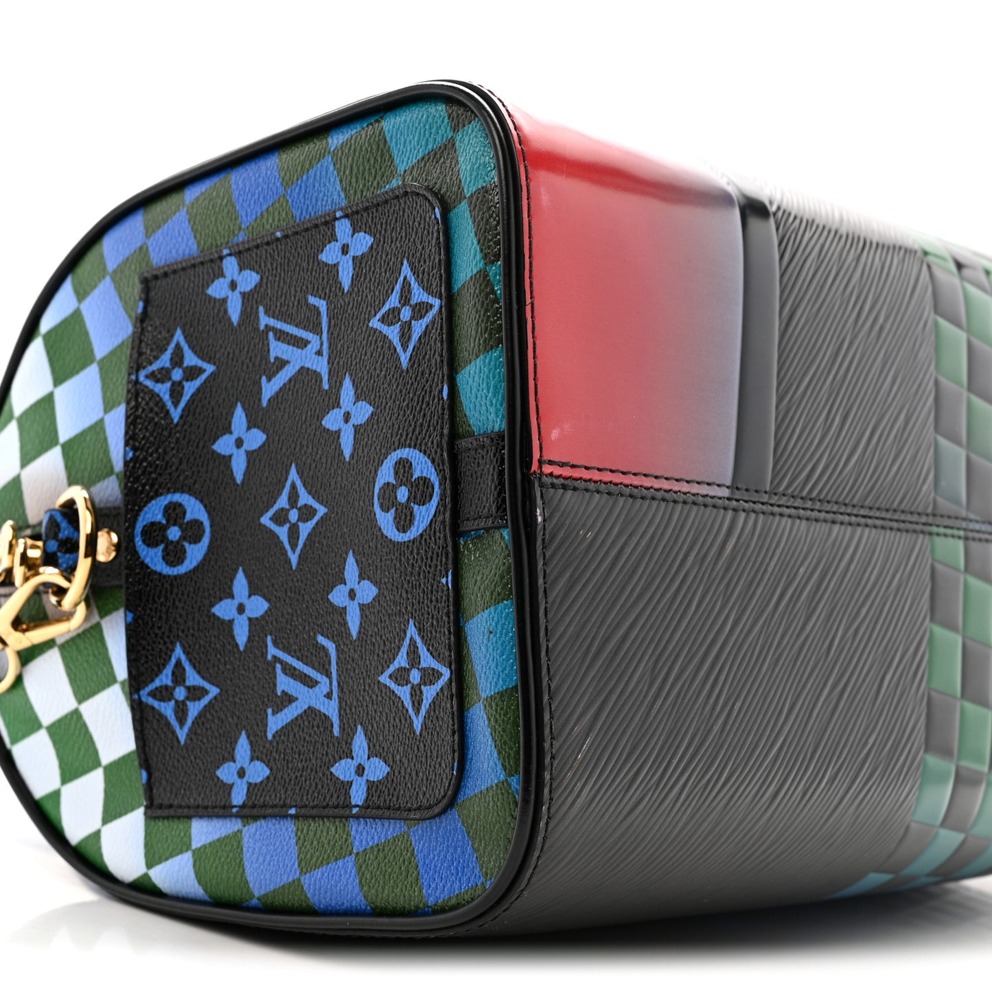 Epi Colored Monogram Damier Race Speedy Bandouliere 30 Black Rouge