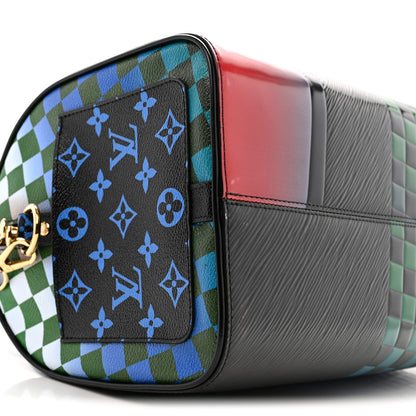 Louis Vuitton Epi Colored Monogram Damier Race Speedy Bandouliere 30 Black Rouge 8 of 14