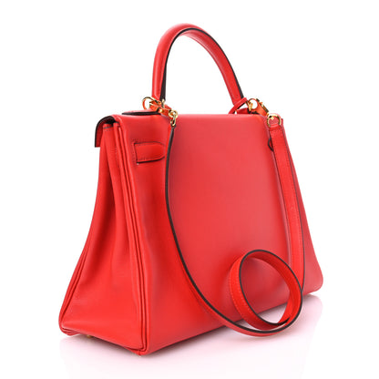 Hermes Evercolor Kelly Retourne 32 Rouge Tomate 3 of 12