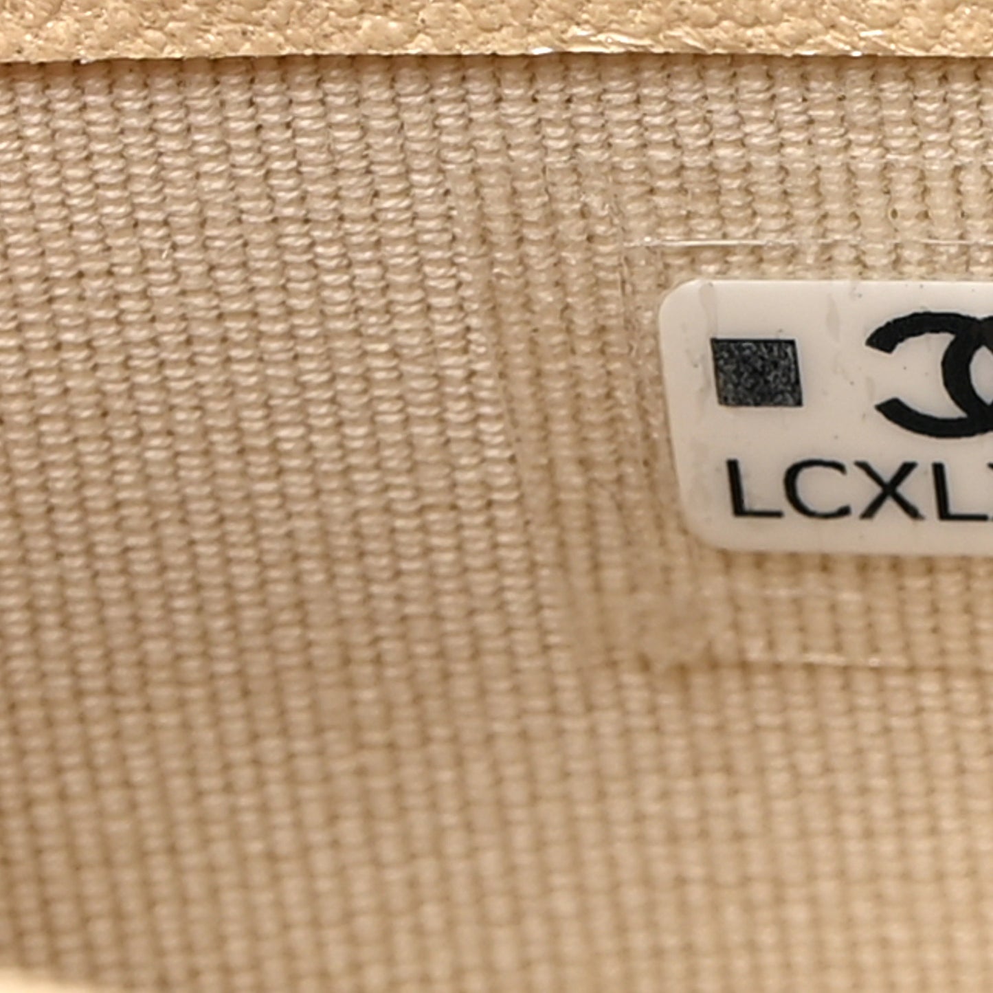 Iridescent Lambskin Quilted CC Flap Wallet Beige