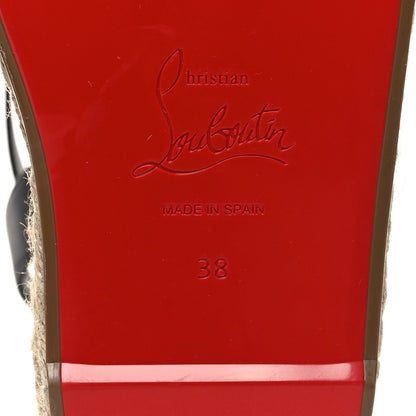 Christian Louboutin Denim Mariza Zeppa 130 Wedge Sandals 38 Black 6 of 7